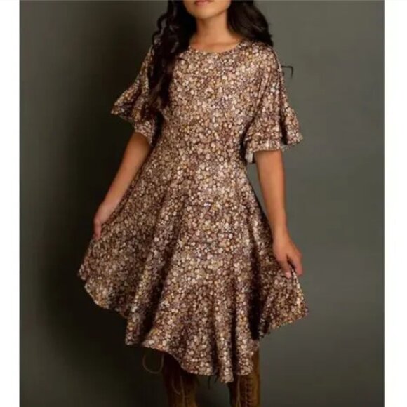 Joyfolie Mia Joy Emelia Dress Size 12 Gray Floral NWT - Picture 2 of 14